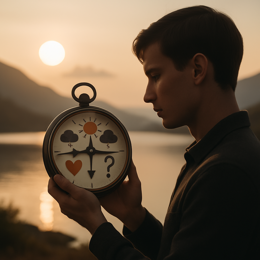 Ilustração sobre autoconhecimento e reflexão pessoal